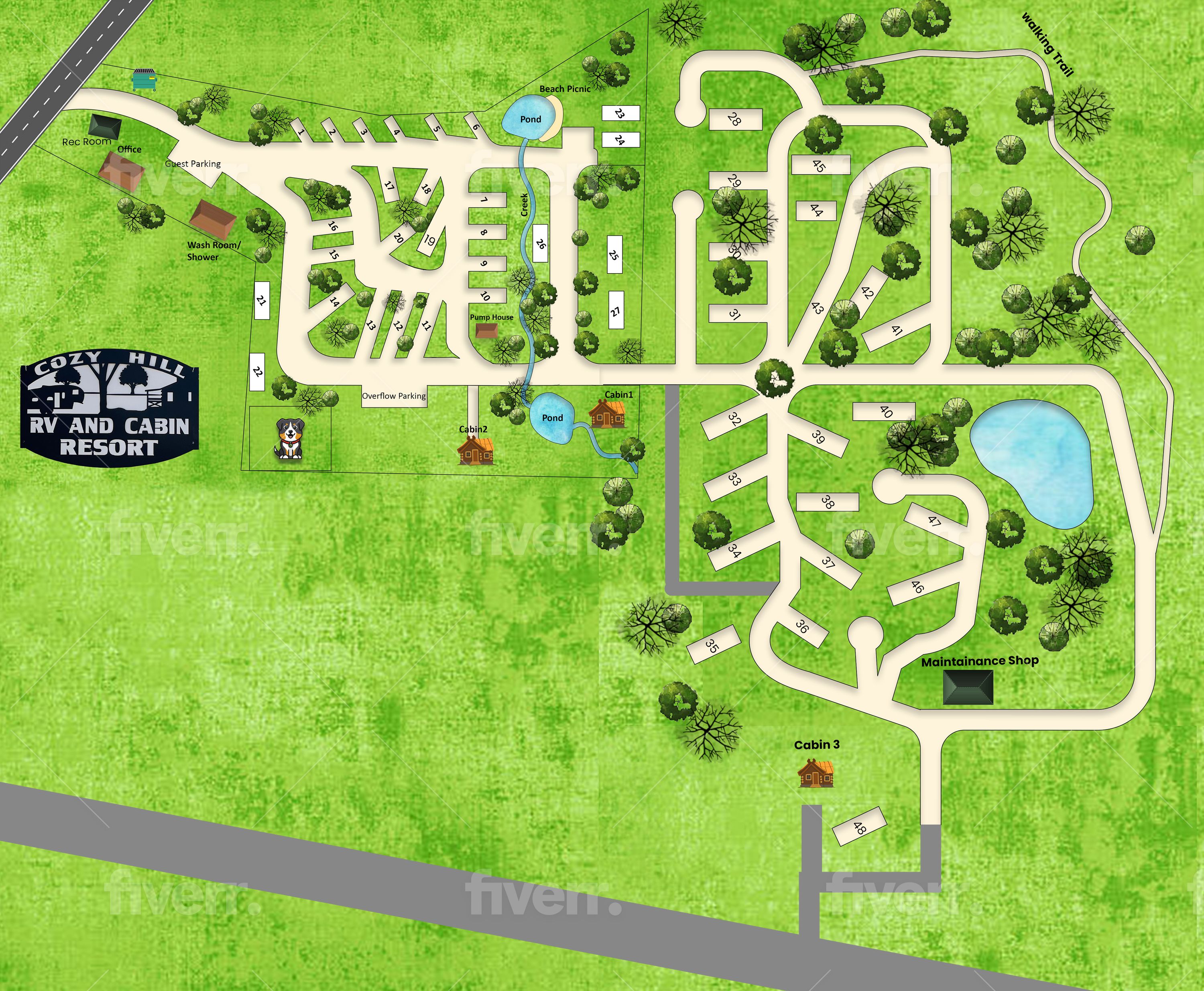 Rv Park - Park Map